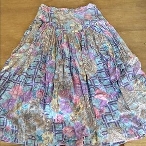 Floral Multicolor Women's Skirt. Indo-western. Bohemian. Flowy and layered.